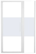 Porta doccia rettangolare Record 110 x 70 cm, H 195 cm in vetro, spessore 60 mm serigrafato bianco