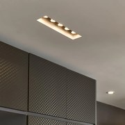 Portafaretto da incasso OLYMPIA GU10 bianco rettangolare verniciabile IP20 TECNICO