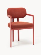 Sedia con braccioli in bouclé Adrien