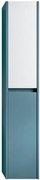Colonna per mobile bagno Niwa 2 ante P 27 x L 30 x H 160 cm laccato opaco blu pacifico con vetro bianco