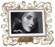 Portafoto di design scarabocchio grande orizzontale oro laccato in ...