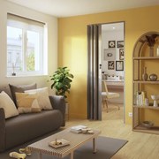 Porta a soffietto Daria in pvc grigio L 85 x H 214 cm