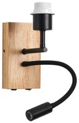 Brilagi - LED Lampada flessibile da muro NUBILA WOOD 1xE27/25W/230V + LED/3W quercia/nero
