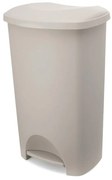 Cestino per la spazzatura grigio in plastica con pedale 50 l – Addis
