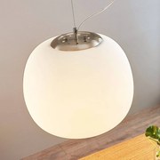 Lindby lampada a sospensione Ginevra, Ø 38 cm, bianco, vetro, E27