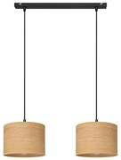 Lampadario a sospensione con filo ALBA 2xE27/15W/230V marrone/nero