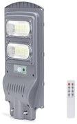 Lampione stradale Led 100W Grigio con pannello solare IP65 Bianco freddo 6500K con sensore crepuscolare e di movimento Aigostar