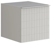 Struttura semi colonna da bagno Pixel 1 anta laccato opaco grigio pastello L 40 x H 40 x P 45.5 cm