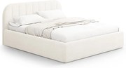 Letto matrimoniale imbottito avorio con contenitore con rete inclusa 180x200 cm Juno – Windsor &amp; Co Sofas