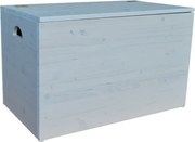 Cassapanca pouf contenitore in legno massello SHABBY CHIC cm 78