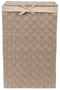 Cesto portabiancheria marrone con coperchio Cesto portabiancheria in lino, altezza 60 cm - Compactor