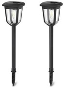 Lampioncino segnapassi Led Elf 0,3W Nero con pannello solare IP44 Bianco caldo 3000K con sensore crepuscolare Aigostar