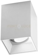 Gfa1230- faretto orientabile bianco 1 luce attacco gu10 quadrata l....