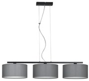 Lampadario a sospensione con filo ASTRA 3xE27/60W/230V grigio