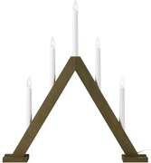 Markslöjd 706224 - Candelabro natalizio ARIELE 5xE10/3W/230V pino/marrone