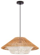 Lampadario a sospensione su cavo AFRICA 1xE27/40W/230V Ø 50 cm marrone/crema