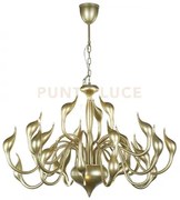 Lampadario 24 luci meta swan  md8098-24asg oro
