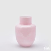 EDG vaso rotondo bombato con collo h 31 rosa chiaro