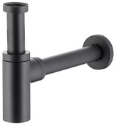 KFA Armatura 600-003-81 - Sifone rotondo per lavello ottone/opaco nero