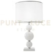 Lume grande tebe bianco  e cromo 1 luce attacco e27 d.35cm