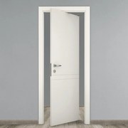 Porta tamburata rototraslante Clean bianco L 70 x H 210 cm destra