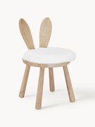 Sedia per bambini in legno di albero della gomma con cuscino Bunny