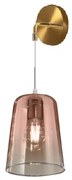 Applique ottone sat. regolabile 1 luce rame 1164os-a-ra