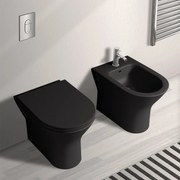 Sanitari filo muro nero opaco con sedile slim softclose Feeling