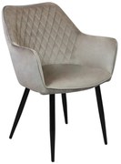 CARA - poltrona imbottita per sala da pranzo in velluto