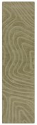 Passatoia in lana color kaki tessuto a mano 60x230 cm Mesmerise Sage - Flair Rugs