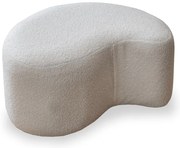 Sgabello in tessuto bouclé bianco Miuf - Miuform