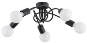 Lampadario a plafone FARTA 5xE27/60W/230V nero
