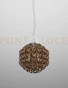 Giogali sospensione 50 cristallo bronzo e cromo lucido 3 luci attac...