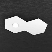 Hexagon applique-plafoniera 1 luce + 1 decorativo bianco 1142-1l1d-bi