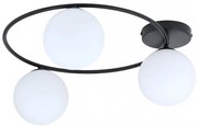 Lampada da soffitto in acciaio SOPRA 3 da interno 3xE14 Colore del corpo Nero e Bianco