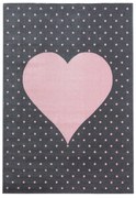 Tappeto per bambini rosa e grigio 160x230 cm Bambi - Ayyildiz Carpets