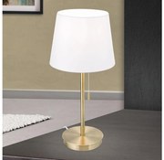 Orion LA 4-1205/1 - Lampada da tavolo con porta USB LUDWIG 1xE27/40W/230V bianco/oro