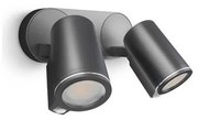 Steinel 058647 - Lampada da esterno con sensore SPOT DUO 2xGU10/7,5W/230V IP44