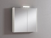 Pensile con luce Akira cemento chiaro L 71.5 x H 70 x P 15.5 cm
