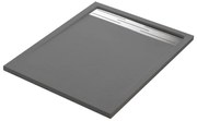 Piatto doccia SENSEA in resina Neo Metal Grid antracite L 70 x L 90 x H 3 cm opaco effetto pietra