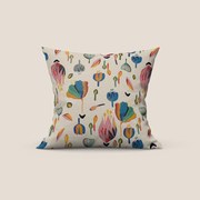 Joy collezione cuscini a fantasie multicolor in tessuto fresco cotone impermeabile panna