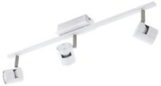 Spot Contemporaneo Vergiano In Alluminio Bianco 3 Luci Gu10 4,8W Ip20