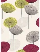 Sanderson Carta da parati Dandelion Clocks - Schwarze Johannisbeere