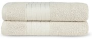 Set di 2 asciugamani in spugna di cotone beige 70x140 cm - Good Morning