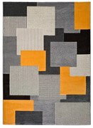 Tappeto grigio-arancio , 80 x 150 cm Leo Square - Universal