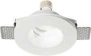 Faretto da incasso rotondo JAZZ in gesso verniciato Bianco D12 cm