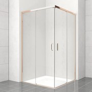 Lato per box doccia angolare scorrevole dritto H 200 x L 70 cm, sp 6 mm dorato vetro senza finitura / trasparente
