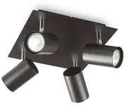 Lampada da soffitto spot pl4 nero