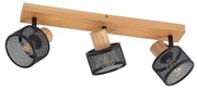 Lindby - Evinora 3 Plafoniera Black/Wood Lindby