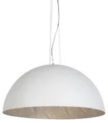 Lampada a sospensione moderna bianca con argento 70cm - Magna